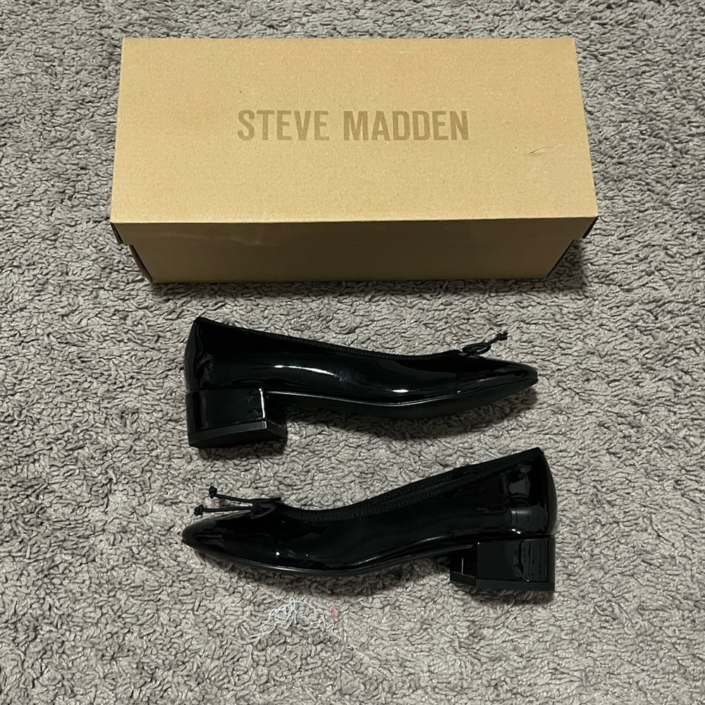Steve Madden Cherish Black Patent Heels